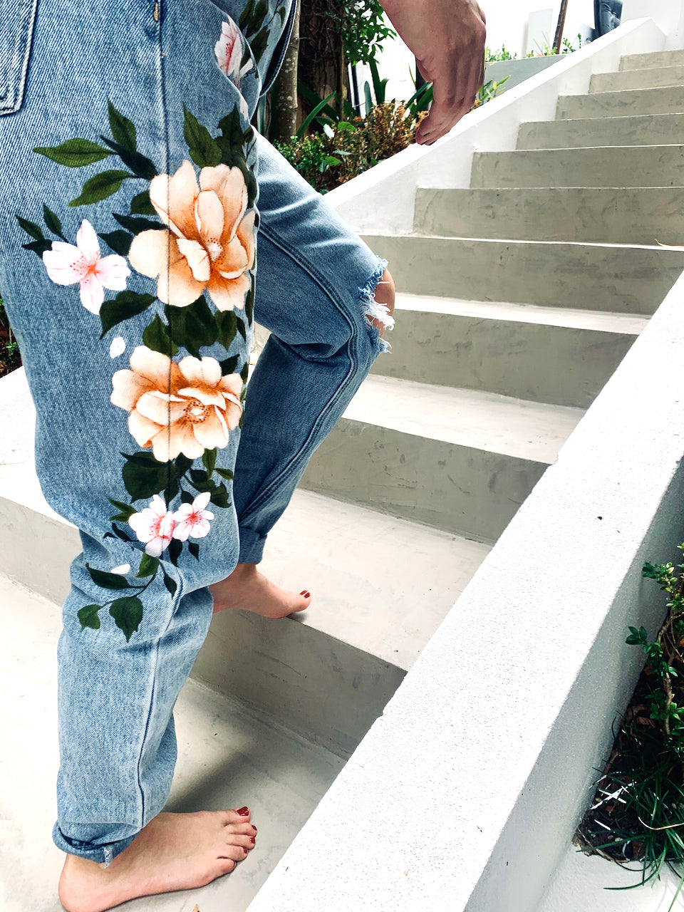 Fleur Painted Denim Jeans