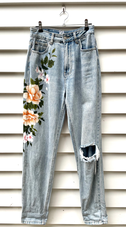 Fleur Painted Denim Jeans